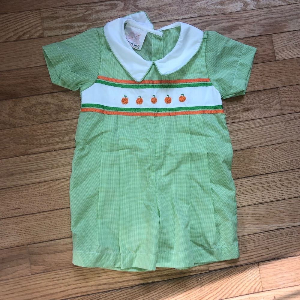 Smocked Pumpkin Romper 🎃 | Retail $46